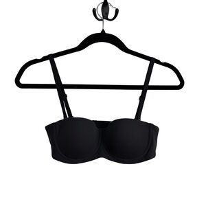 SKIMS Fits Everybody Strapless Bra Black 34A Convertible Removable Straps